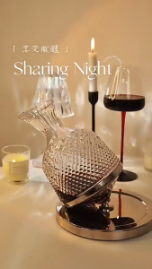 Tumbler Design Wine Decanter 360 Rotating LuxuriousCrystal Decanter Liquor Drinker Crystal Glass