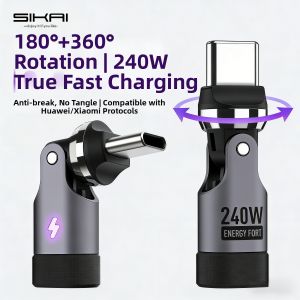 Sikai | Rotatable Extendable Fast Charging Data Cable Type C