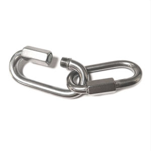 1/2PCS Quick Link Carabiner Stainless Steel Carabiners Hooks for Trailer Swing Hammocks Camping Safety Snap Buckle Connector