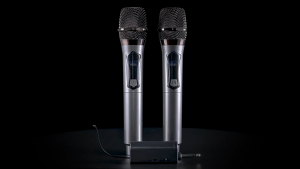 [COD/Local Seller] DM-300S Rechargeable Dual Wireless Karaoke Microphone Heavy Duty with Receiver Box & Rechargeable Battery Set