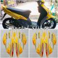 STIKER STRIPING FULL SET LIS LES MOTOR YAMAHA MIO API SPORTY TAHUN 2006 2007. 