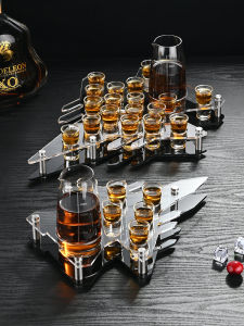 อะคริลิค Bullet ชุดถ้วยขนาดเล็กแว่นตา Shot Bar ถ้วยเหล้าแอลกอฮอล์แยกสไตล์จีนแว่นตาดื่มสําหรับ Ktv