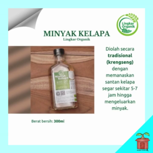 Minyak Kelapa Lingkar Organik 300 1000 mL Halal Indonesia Coconut Oil Masak 100% Non RBD sintesis