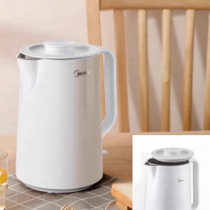 Midea | Midea Electric Kettle 1.7L Stainless Steel Automatic Switch off Boiling Water Pot Double Layer Insulation Fast Heating Home Kitchen