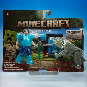 LINGYE | Joint-movable Action Figure Minecraft Steve and Wolf Model