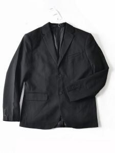 Comfortable Elastic Breathable Solid Color Slim Fit Business Casual Mens Suit Jacket Spring Fashion Polyester Blend Single-Breasted Coat