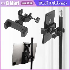 Mobile Phone Clip 360 Degree Rotating with All 1/4 Screw Cellphone Holder Tripod Mount Desk Tripod Adapter for Samsung Iphone