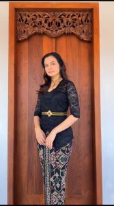 Baju Kebaya Brokat Setelan Stretch Paris dan Bawahan Panjang Kebaya Bali Murah Kebaya Modern Kebaya Pesta