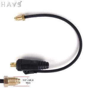 Dinse 35-70 TIG Torch Plug with Argon Gas Hose Fit WP9 & WP17 Series LDT-917F 5/8\\\"-18 R.H Male