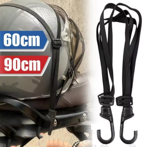 2pcs 60/90cm Motorcycle Luggage Strap / Retractable Elastic Rope with Adjustable Retractable Buckle / 4-Claw Helmet Cargo Elastic Bungee Cord / Free Adjustment Tensioning Belts