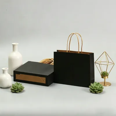 Brown/White/Black Kraft Paper Bags with Handles - for Retail Grocery Jewelry Display Party Favors Holiday