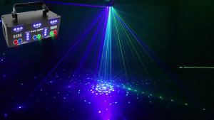 HCWE Factory Outlet RGBW 21 Eyes DMX512 LED Disco Party Events Projector Laser Show System Beam Laser Stage Light Equipment