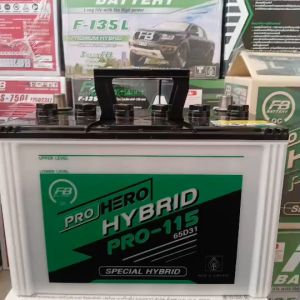 แบตเตอรี่ FB PRO HERO-115 (65D31) ขั้ว R/L แบตพร้อมใช้