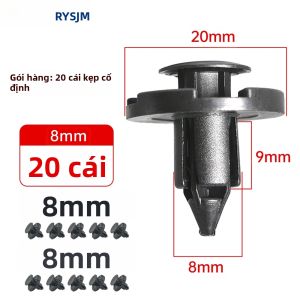 RYSJM | Bộ 10/20/30/50 Chiếc Kẹp Nhựa Tự Động 8mm Đinh Tán Kẹp Giữ Cho Cản Xe Tấm Cửa Tấm Chắn Bùn Chốt Giữ - Phụ Tùng Sửa Chữa Đa Năng
