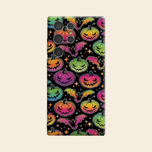 Halloween Pumpkin Bat Luxury Fashion Full Lens Protective Case for Samsung Galaxy S26 S25 S24 A56 A36 Plus Ultra