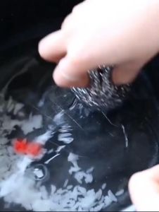 1PCS Household Kitchen Dish Cleaning Brush Pot Fiber Cleaning Ball Steel ball Dish Cleaning Brush