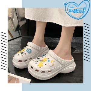 LKShoes พร้อมส่ง รองเท้าน่ารักสไตล์วัยรุ่น มาพร้อมตัวการ์ตูนซิลิโคน3d สวยแบบตะโกนเลยสาว