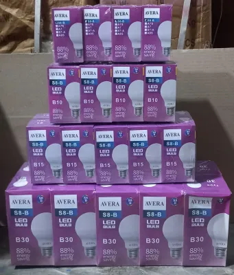 Murah (PER PAK ISI 10) Lampu LED AVERA S8-B Putih 5w 10w 15w 20w 30w Hemat Energi