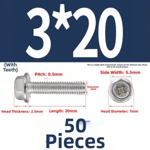 BAIRUITE | Anti-Slip With Pad Stainless Steel Flange Screws