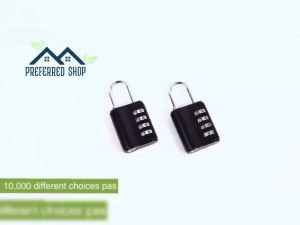 PREFERRED SHOP 4 Digit Combination Padlock with Keys Resettable Waterproof Door Lock for Locker Gym Fence Pencil Case School and Employee Locker