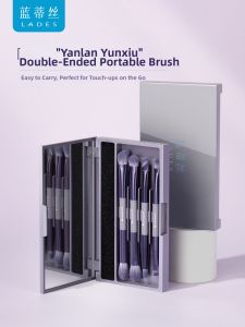 Lades | Dual-Head Portable Makeup Brushes 8 Pieces