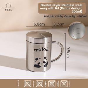 MODERN SWEETHOME | Child-friendly Durable Stainless Steel Mug