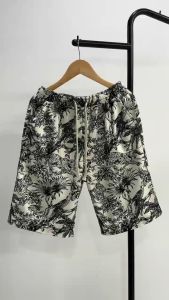 CF HOME กางเกงขาสั้นแฟชั่น กางเกงลำลองสามารถสวมใส่ได้ทั้งชายหญิง ลวดลายสมัยใหม่ ใส่สบาย QC-DK8019