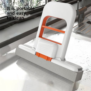 Folding Mini Mop Hand-Wash Desktop Lazy Sponge Mop New Household Water-Absorbing And Stain-Removing Mop Household Cleaning Tools