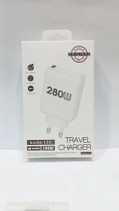 Batok Adapter Kepala casan Hp Universal For Android 280w Model 135 Fast Charger Support FastCharging