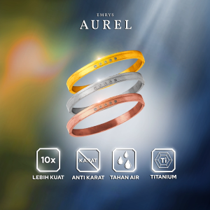Emrys Premium Bracelet AUREL Real Anti Karat Gelang Titanium Pria dan Wanita