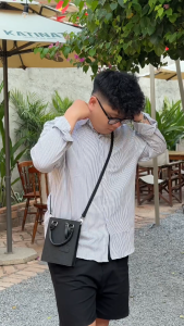 Túi Xách Da SACPLAT Đeo Chéo Nam Nữ Đựng Điện Thoại Đi Chơi Tiệc Monogram Local Brand Midori M Studio
