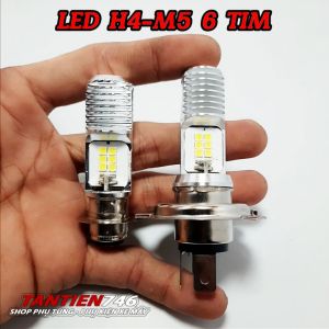 Bóng đèn trước LED M5 2 chân lắp cho Dream Wave Futere 1 và một một số dòng xe khác đang dùng bóng helogen 2 chân Xem thêm thông tin ở phần mô tả.