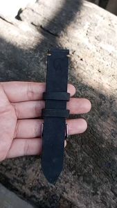 Tali Jam Kulit Sapi Crazy Horse Selapis Hitam 20mm - TJ9923 Bergaransi