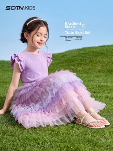 SQTN.KIDS | Summer Kids Girls Dress Set 2PC