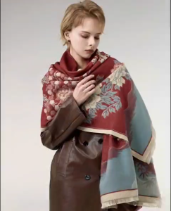 Khăn choàng dạ hoa cao cấp - 2025