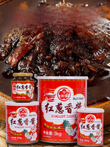 Taiwan Bull Head Brand Red Onion Sauce Non-spicy Onion Head Oil Noodles Seasoning Sauce Baking Ingredient 360g Jar Pack