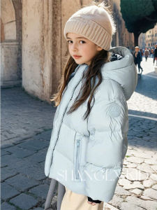 Stylish Princess Cotton Jacket Thickened Winter Coat for Girls Cute Bread Style Childrens Clothing Korean Version Warmth
