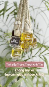 Tinh dầu treo xe Cam Quế x Thạch Anh Tím giúp Lái xe An Toàn khử mùi chống say xe INNER PEACE | Treo thơm phòng toilet