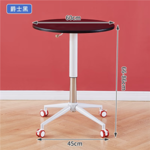 MOMO HOME โต๊ะเครื่องแป้งแบบหมุนได้ โต๊ะกาแฟสำหรับพักผ่อนในบ้าน ขนาดเล็ก แบบย้ายได้ โต๊ะอาหารกลางแจ้ง วัสดุ MDF สีขาว