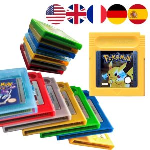 Bandai | 5 Languages Version GBC Pokemon 16-bit Game Video Game Cartridge Console Card Red Blue Crystal Golden Green Silver Yellow