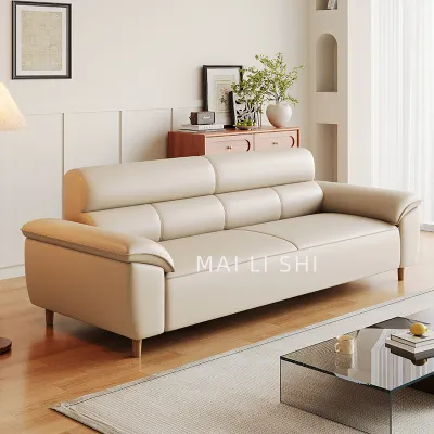 Office Cat Scratch Resistant 3 Seater Sofa Modern Compact Living Room Apartment