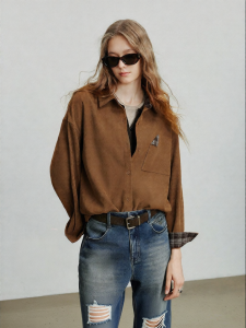Toyouth | Áo Blouse Áo Khoác Chân Váy Caro Chi Tiết Cổ Tay
