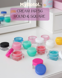 [mybotol] 5g Round Shape Sample Cosmetic Jar With Stopper Lips Jar Cream Empty Bottle Round