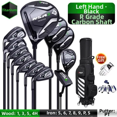 PGM GOLF | Left Hand Low Center of Gravity Carbon Fiber Golf Clubs Set