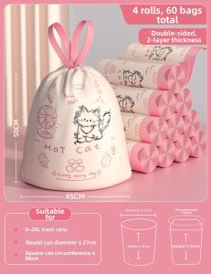 ReeDoon | Durable Easy-Tie Cartoon Star Person Extra Thick Garbage Bags
