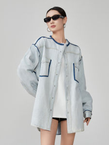 PlumJan | Vintage Light Blue Loose Fit Denim Jacket