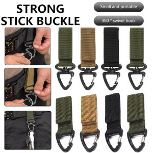 Outdoor Camping Hook and Loop Tactical Backpack Keychain Molle Belt Buckle Hanging Mountaineering Accessories Can Rotate