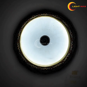 Lightmax โคมไฟเปล่าติดเพดาน 1014/032 เรซิ่น ขอบลายดอกไม้ สีครีม ขนาด 10 นิ้ว