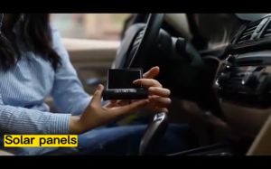 Wireless TPMS Tire Pressure Monitoring System Solar Car Tyre Pressure Alarm Real-time LCD Display Tempera-ture Warning With 4 External Sensors Solar Power Panel USB Charging Tire Pressure Detector