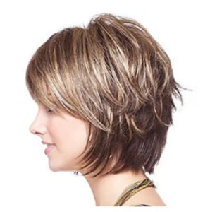 HAIRJOY Women's Straight Bangs Style Pixie Cut 14inch Synthetic Hair Wig